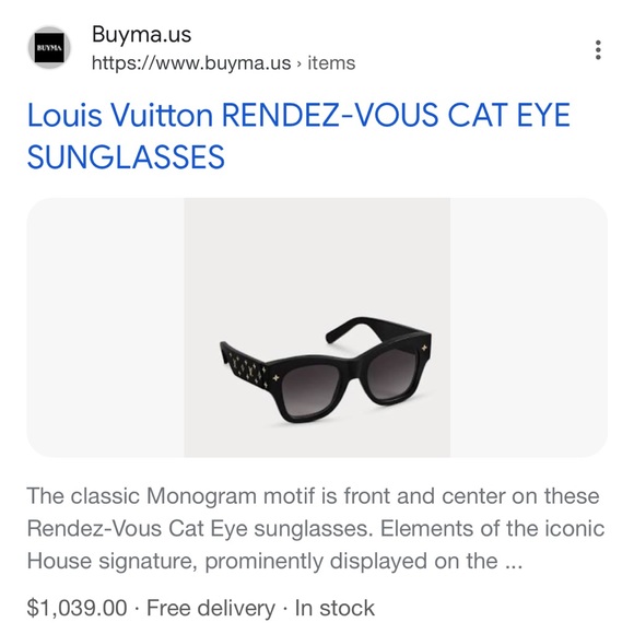 Louis Vuitton Rendezvous Cat a eye Sunglasses - Picture 12 of 14